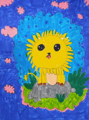 可爱的小狮子画画好看