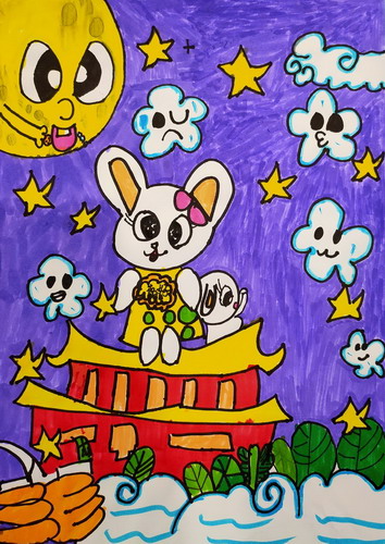 可爱中秋节手绘图片