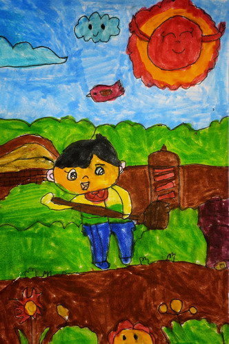 扫地画简单好看