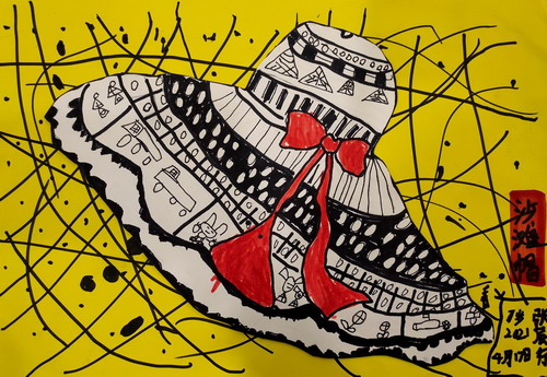 沙滩帽儿童画获奖