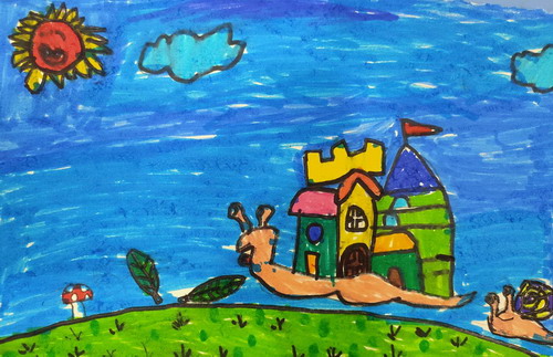 小蜗牛画画简单