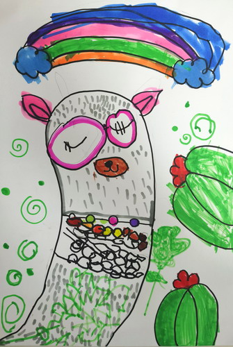 羊驼手绘画获奖