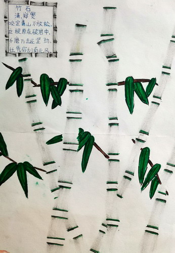 坚忍不拔的竹子创意画一等奖