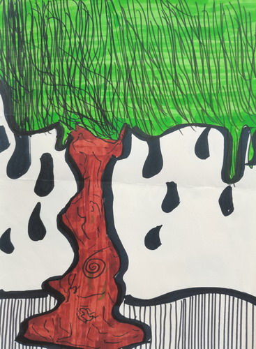 树儿童画一等奖