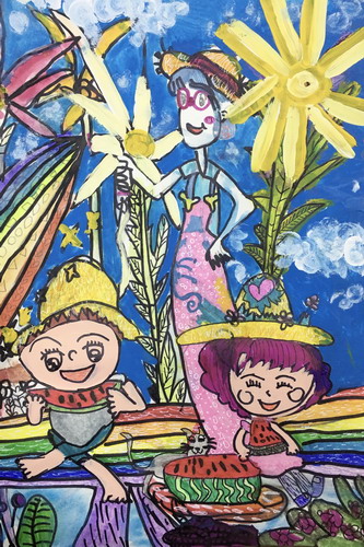 夏天绘画作品
