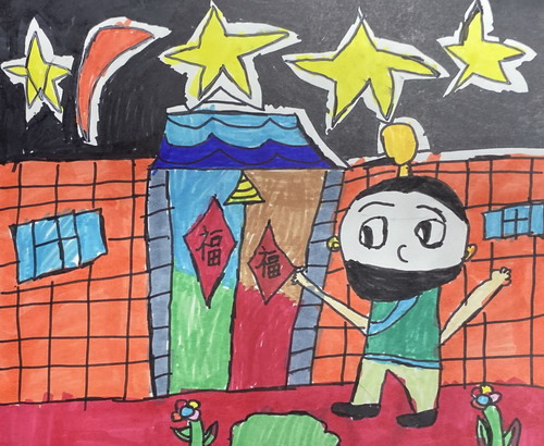 掩耳盗铃手绘画简单好看