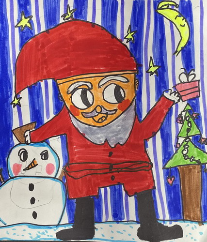 快乐圣诞节创意画