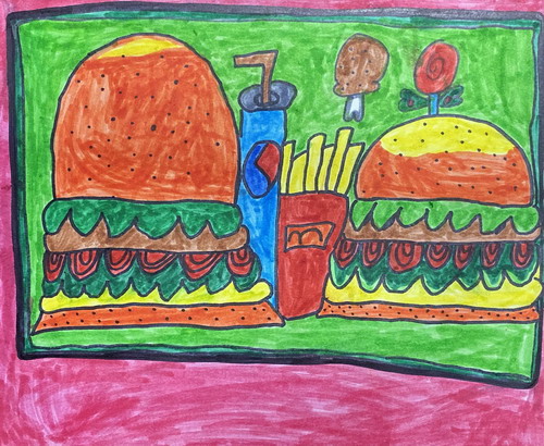 麦当劳画画简单