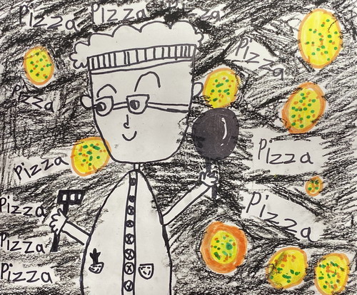 帅气小厨师画画作品