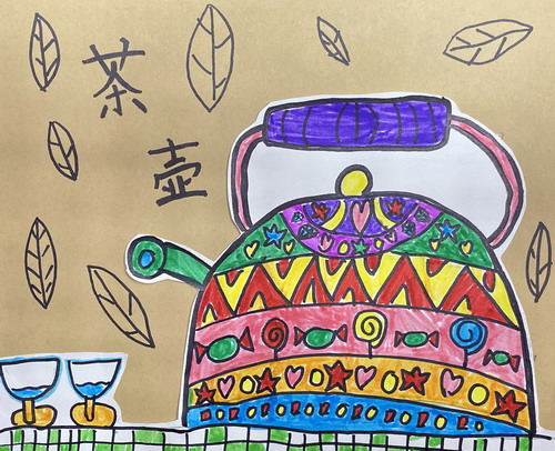 茶壶手绘画图片