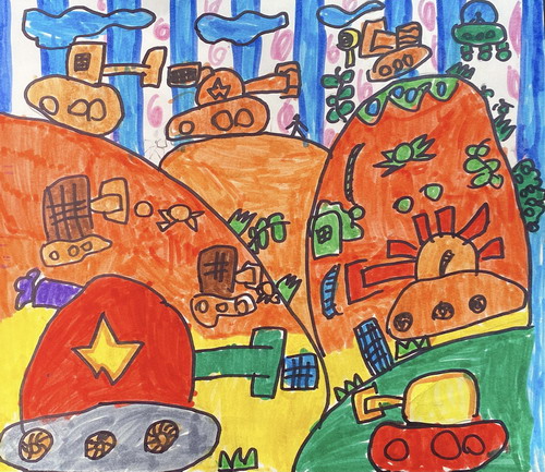 坦克大战手绘画