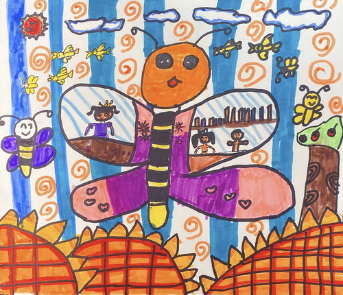 蝴蝶教室画画简单