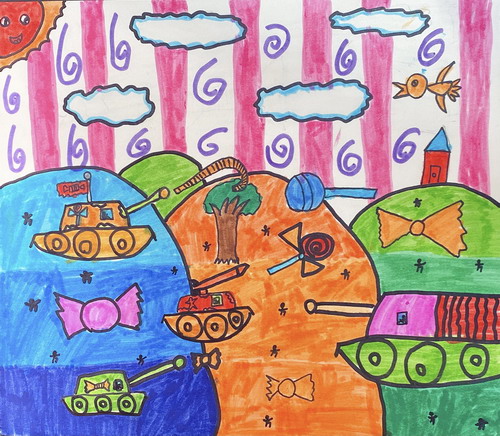 糖果坦克大战手绘画