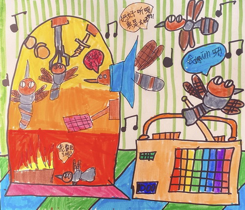 夏日烦恼儿童绘画一等奖