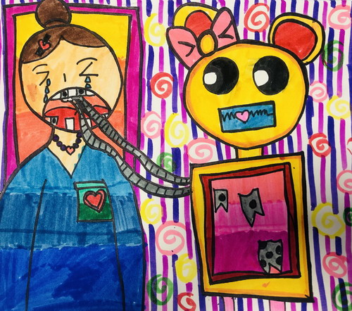 机器人拔牙创意画一等奖