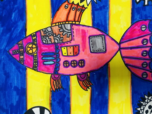 朋克时代儿童画一等奖