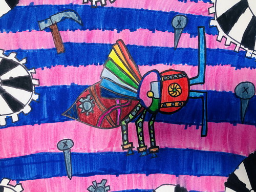 机械时代儿童画