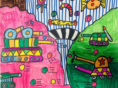 糖果坦克大战儿童画获奖