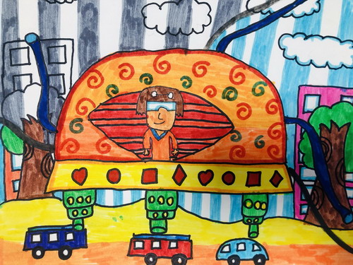 雾霾清理器儿童绘画一等奖