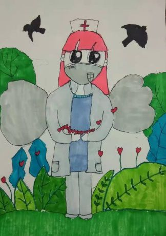 中国加油画简单好看