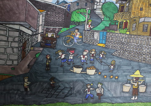 我的家乡画画作品