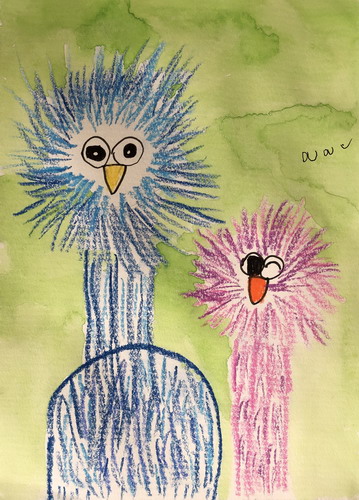 我的鸵鸟朋友绘画获奖