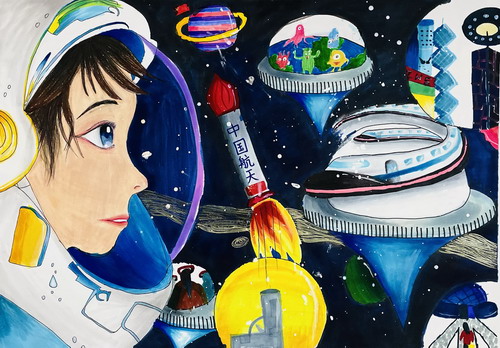 未来科技创意画一等奖