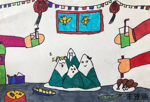 我心中的端午节绘画图片