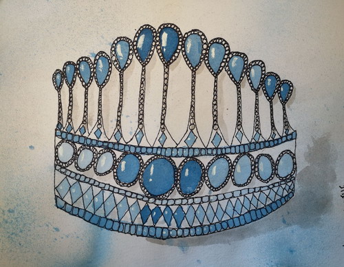 璀璨宝石手绘画图片