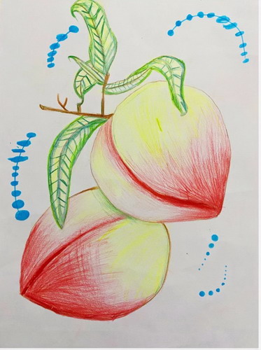 桃手绘画简单好看