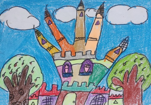 魔法城堡绘画一等奖
