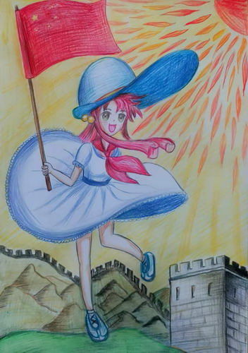 我爱我的祖国绘画图片