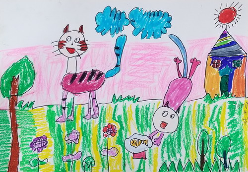 贪吃的猫咪画画好看