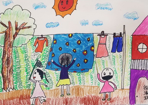 今天是劳动日绘画