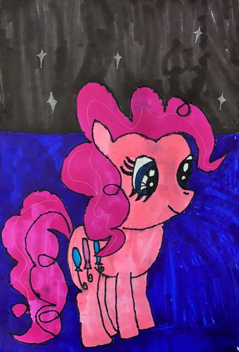 小马宝莉去宇宙做客儿童绘画简单