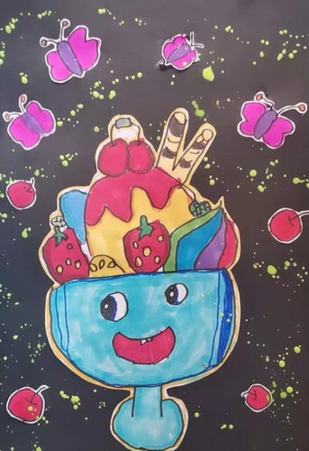 冰淇淋儿童绘画获奖