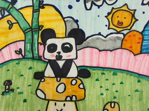 国宝-熊猫儿童画获奖