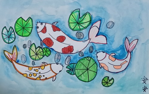 锦鲤手绘画一等奖