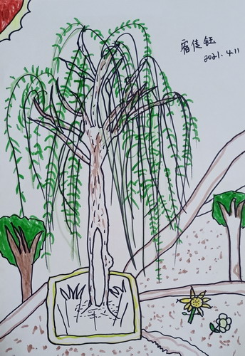 公园一角绘画一等奖