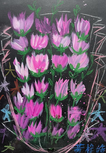 送给母亲的康乃馨手绘画图片