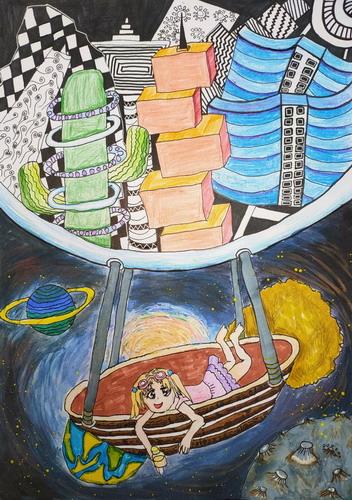 太空寻梦记儿童绘画简单