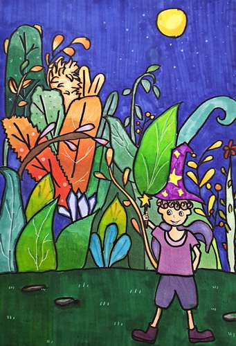 我的魔法世界儿童画获奖