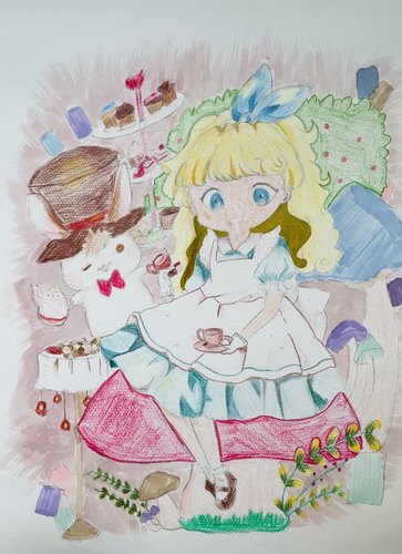 下午茶手绘画一等奖