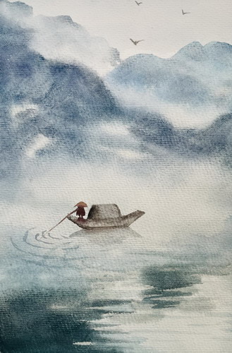 渔家画简单好看