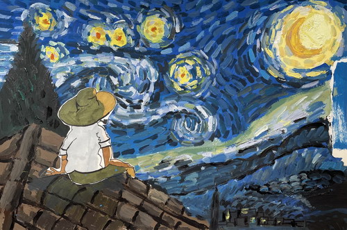 星空绘画获奖作品