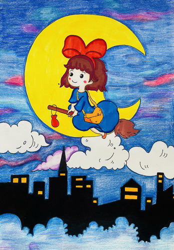 魔女宅急便画画作品