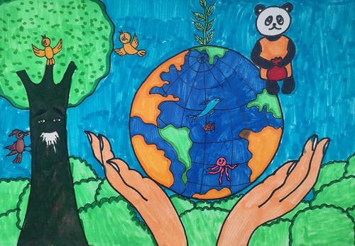 保护生态平衡儿童绘画获奖