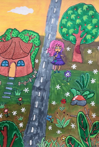 郊外的小屋画画好看