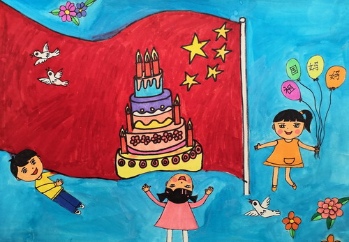 祖国妈妈绘画图片