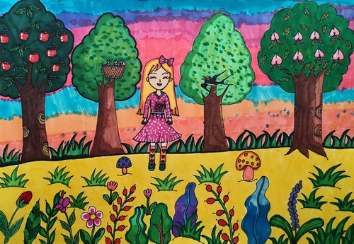 魔幻森林绘画作品